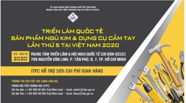 Triển lãm quốc tế sản phẩm Ngũ kim và Dụng cụ cầm tay lần thứ 5 tại Việt Nam 2020