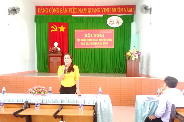 Hội nghị tập huấn chính sách Khuyến công trên địa bàn Huyện Bàu Bàng