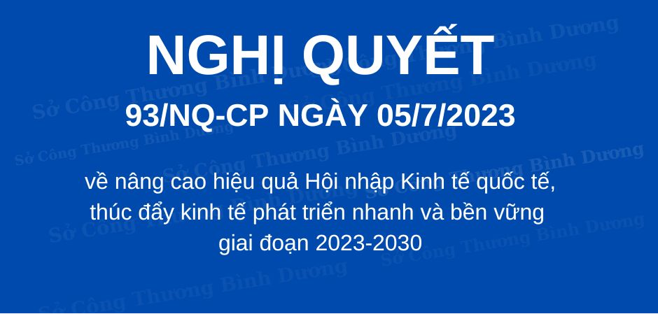 NGHỊ QUYẾT VỀ NÂNG CAO HIỆU QUẢ HỘI NHẬP KINH TẾ QUỐC TẾ GIAI ĐOẠN 2023-2030