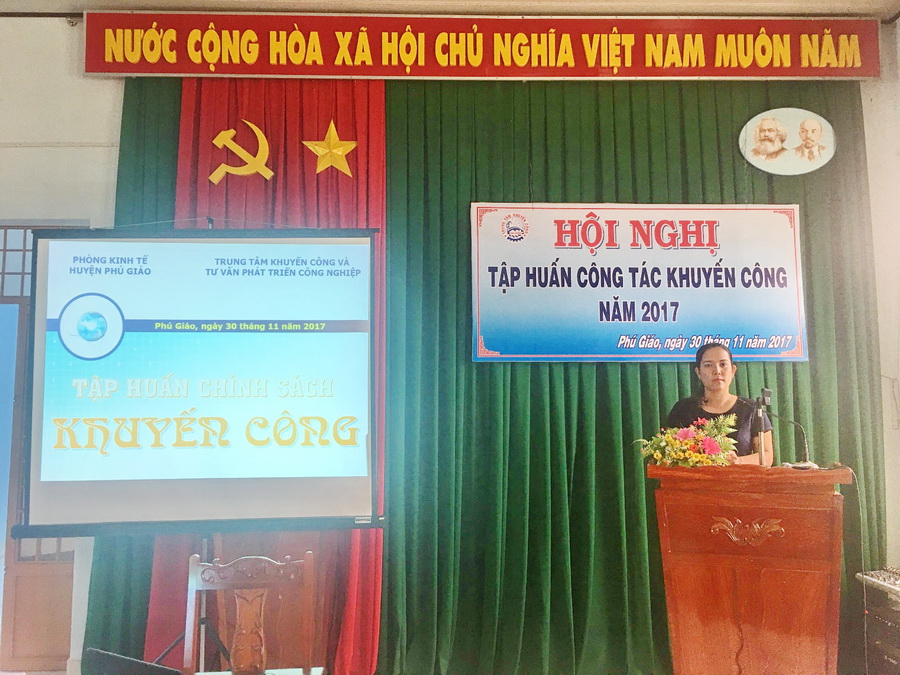 Hội nghị tập huấn chính sách Khuyến công tại huyện Phú Giáo