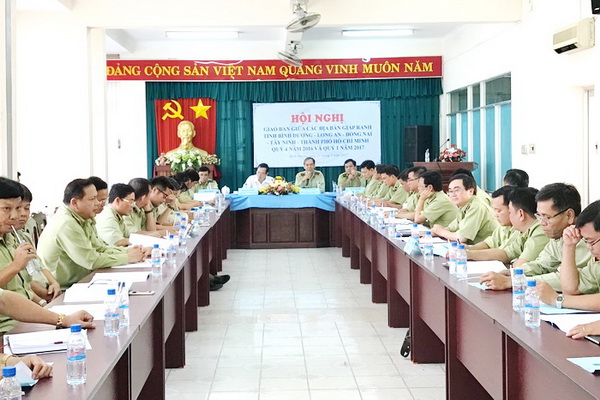 Hội nghị giao ban giữa các địa bàn giáp ranh tỉnh Bình Dương – Long An - Đồng Nai – Tây Ninh – Tp. HCM Quý IV năm 2016 và Quý I năm 2017